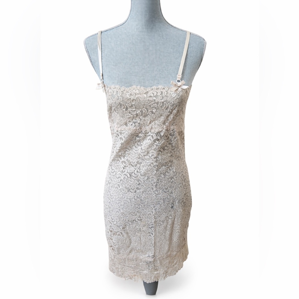Vintage Victoria’s Secret Lace Slip Dress Ivory Cream Made in USA